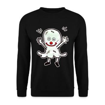 Horreur Halloween Fantôme Fantôme Minuit Enfant - Sweat-shirt Unisexe - noir - Devant - Alina (178cm) & Michal (187cm)