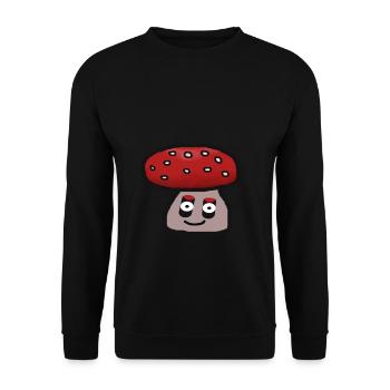 champignon, champignon, habitant de la forêt, vénéneux, amical - Sweat-shirt Unisexe - noir - Devant - Alina (178cm) & Michal (187cm)