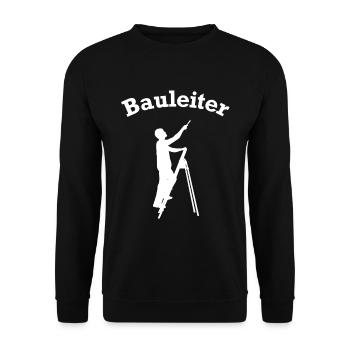 Bauleiter Stehleiter Baustelle Baustellen Leiter - Unisex Pullover - Schwarz - Vorne - Alina (178cm) & Michal (187cm)