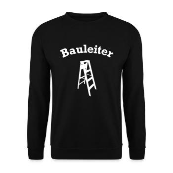 Bauleiter Leiter Wortspiel Bauen Hausbau Baustelle - Unisex Pullover - Schwarz - Vorne - Alina (178cm) & Michal (187cm)