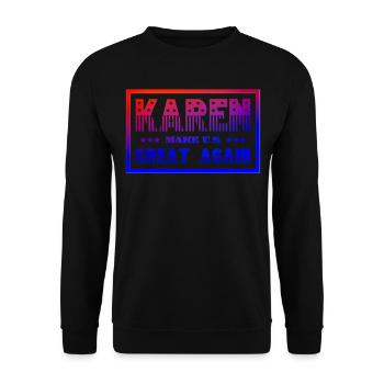 Karen make U.S. great again - Unisex Sweatshirt - black - Front - Alina (178cm) & Michal (187cm)