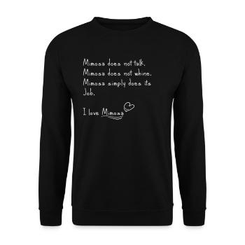I love Mimosa - Unisex Sweatshirt - black - Front - Alina (178cm) & Michal (187cm)