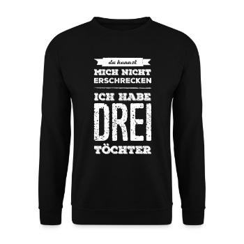 Trois filles - Fête des pères, Fête des mères - Sweat-shirt Unisexe - noir - Devant - Alina (178cm) & Michal (187cm)