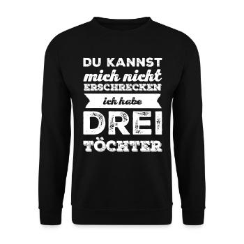 Tu ne peux pas me faire peur - Trois filles - Sweat-shirt Unisexe - noir - Devant - Alina (178cm) & Michal (187cm)