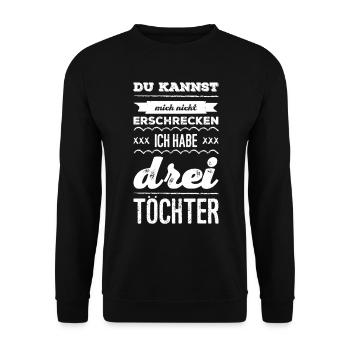 Dad Father's Day - Three Daughters - Unisex Sweatshirt - black - Front - Alina (178cm) & Michal (187cm)