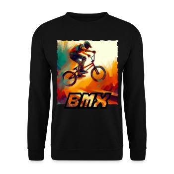 BMX Bike - Unisex Pullover - Schwarz - Vorne - Alina (178cm) & Michal (187cm)