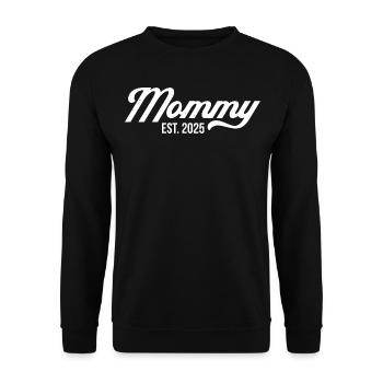 Mama Est 2025 - Unisex Pullover - Schwarz - Vorne - Alina (178cm) & Michal (187cm)