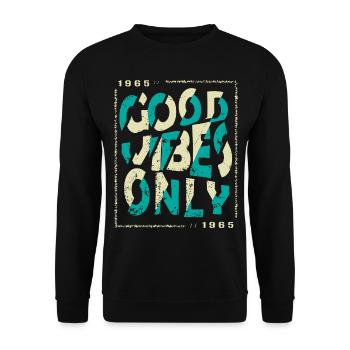 1965 Birthday 1965 Vintage 1965 Gift 1965 - Unisex Sweatshirt - black - Front - Alina (178cm) & Michal (187cm)