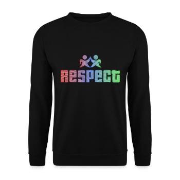Idée cadeau respect respect tolérance - Sweat-shirt Unisexe - noir - Devant - Alina (178cm) & Michal (187cm)