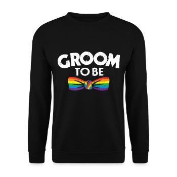 Groom Schwul - Unisex Pullover - Schwarz - Vorne - Alina (178cm) & Michal (187cm)