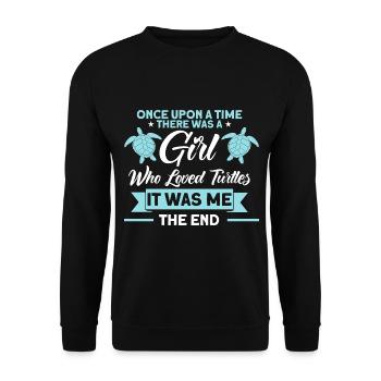 Turtle Sea turtles Turtles Liebha - Unisex Sweatshirt - black - Front - Alina (178cm) & Michal (187cm)