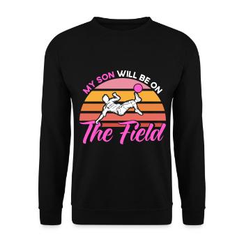 Sportfan Fußball Mama Fußball Geschenk - Unisex Pullover - Schwarz - Vorne - Alina (178cm) & Michal (187cm)