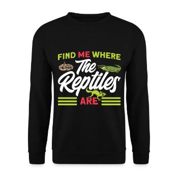 Reptiles Reptile Lovers Lézards Cadeau - Sweat-shirt Unisexe - noir - Devant - Alina (178cm) & Michal (187cm)