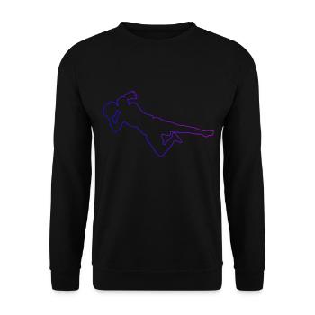 Women's Footballers Men's Footballers - Unisex Sweatshirt - black - Front - Alina (178cm) & Michal (187cm)