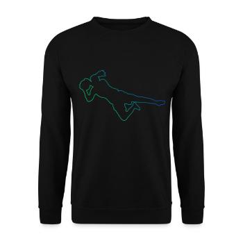 Women's Football Player Footballer Female Footballer - Unisex Sweatshirt - black - Front - Alina (178cm) & Michal (187cm)