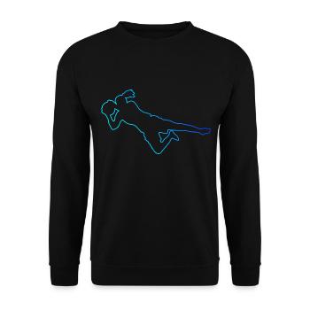 Goalkeeper Footballer Men's Football Women - Unisex Sweatshirt - black - Front - Alina (178cm) & Michal (187cm)