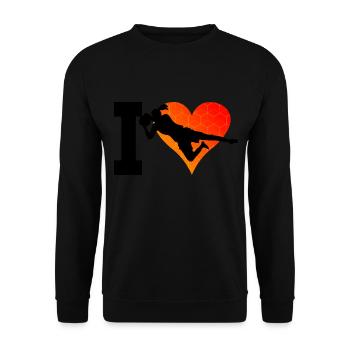 Torwart Fussball Fußball Fußballerin Fußballer - Unisex Pullover - Schwarz - Vorne - Alina (178cm) & Michal (187cm)