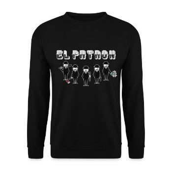 the boss, El Jefe, El boss - Unisex Sweatshirt - black - Front - Alina (178cm) & Michal (187cm)