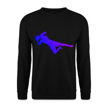 Joueuse de football Gardien de but de football Hommes - Sweat-shirt Unisexe - noir - Devant - Alina (178cm) & Michal (187cm)