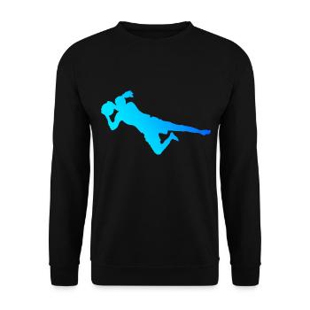 Footballer Football player Footballer Football - Unisex Sweatshirt - black - Front - Alina (178cm) & Michal (187cm)
