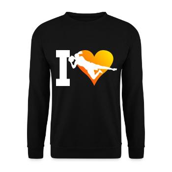 Footballer Football Player Football Women's Football - Unisex Sweatshirt - black - Front - Alina (178cm) & Michal (187cm)