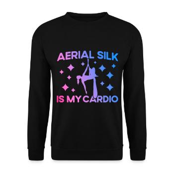 Aerial Silk Aerial Yoga Gymnastinnen Aerial Yoga G - Unisex Pullover - Schwarz - Vorne - Alina (178cm) & Michal (187cm)