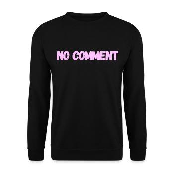 No Comment: Design minimaliste et épuré - Sweat-shirt Unisexe - noir - Devant - Alina (178cm) & Michal (187cm)