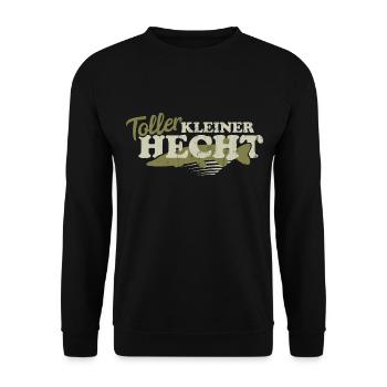 Great pike angler Angel fishing sayings gift - Unisex Sweatshirt - black - Front - Alina (178cm) & Michal (187cm)