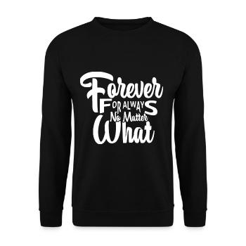 Pour toujours quoi qu’il arrive - Sweat-shirt Unisexe - noir - Devant - Alina (178cm) & Michal (187cm)