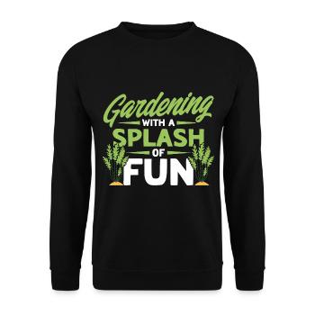 Water gardener gardening with a dash of fun G - Unisex Sweatshirt - black - Front - Alina (178cm) & Michal (187cm)