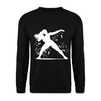 Lanceur de poids Colorsplash Lancer de poids - Sweat-shirt Unisexe - noir - Devant - Alina (178cm) & Michal (187cm)