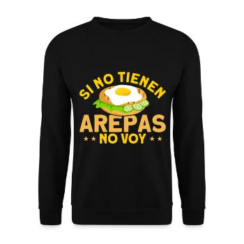 Colombian Arepa Arepa Food Lovers Geschen - Unisex Sweatshirt - black - Front - Alina (178cm) & Michal (187cm)