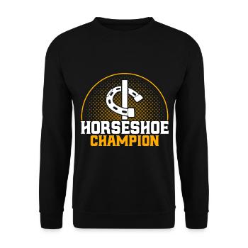 Horseshoe Throwing Horseshoes Throwing Horseshoe Throwers - Unisex Sweatshirt - black - Front - Alina (178cm) & Michal (187cm)