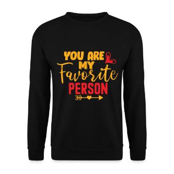 Tu es ma personne préférée - Sweat-shirt Unisexe - noir - Devant - Alina (178cm) & Michal (187cm)