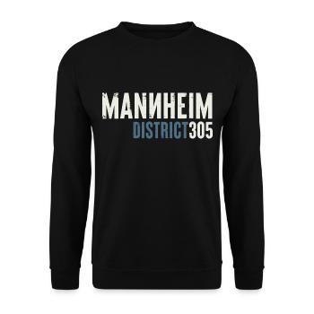 Mannheim District 305 - Unisex Pullover - Schwarz - Vorne - Alina (178cm) & Michal (187cm)