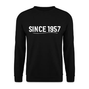 Legendär seit 1957 geburtstagsgeschenk 1957 - Unisex Pullover - Schwarz - Vorne - Alina (178cm) & Michal (187cm)