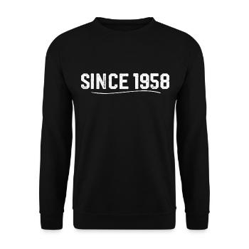 Legendary since 1958 birthday gift 1958 - Unisex Sweatshirt - black - Front - Alina (178cm) & Michal (187cm)