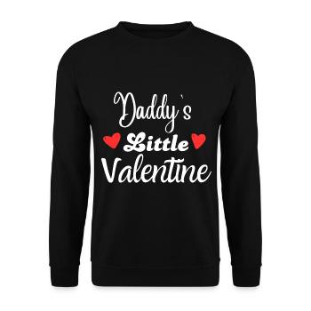 Daddy's Little Valentine - Unisex Sweatshirt - black - Front - Alina (178cm) & Michal (187cm)