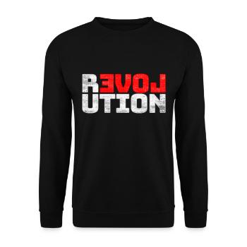 Revolution LOVE - Unisex Sweatshirt - black - Front - Alina (178cm) & Michal (187cm)