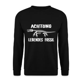 Lebendes Fossil - Unisex Pullover - Schwarz - Vorne - Alina (178cm) & Michal (187cm)