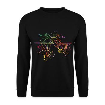 High Jumper Watercolor High Jump - Unisex Sweatshirt - black - Front - Alina (178cm) & Michal (187cm)
