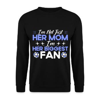 Sportfan Fußball Fußball Mama Geschenk - Unisex Pullover - Schwarz - Vorne - Alina (178cm) & Michal (187cm)