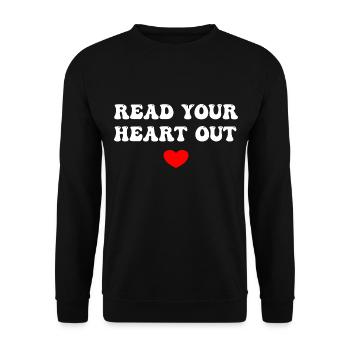 Read Your Heart Out - Unisex Sweatshirt - black - Front - Alina (178cm) & Michal (187cm)