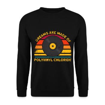 Cadeau de collection de disques vinyles - Sweat-shirt Unisexe - noir - Devant - Alina (178cm) & Michal (187cm)
