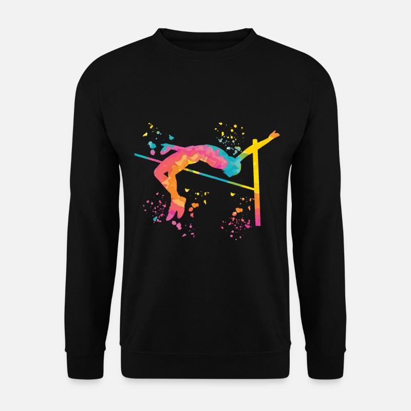 Hochspringer Wasserfarben Hochsprung - Unisex Pullover - Schwarz