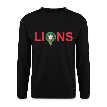 Löwen - Unisex Pullover - Schwarz - Vorne - Alina (178cm) & Michal (187cm)