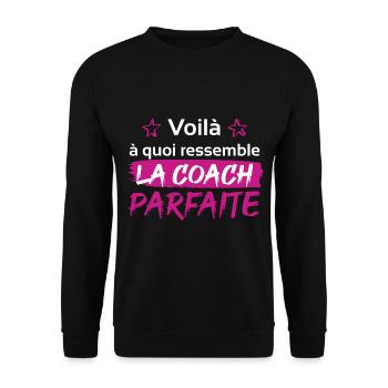 Voilà à quoi ressemble la coach parfaite - Sweat-shirt Unisexe - noir - Devant - Alina (178cm) & Michal (187cm)