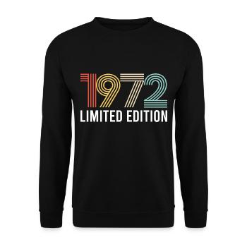 Vintage 1972 Geburtstag Geburtsjahr Retro seashell - Unisex Pullover - Schwarz - Vorne - Alina (178cm) & Michal (187cm)