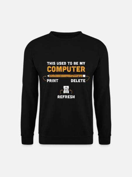 Rentner Computer - Unisex Pullover - Schwarz