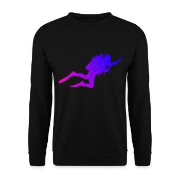 Diver Scuba Diver Scuba Diver Ladies - Unisex Sweatshirt - black - Front - Alina (178cm) & Michal (187cm)